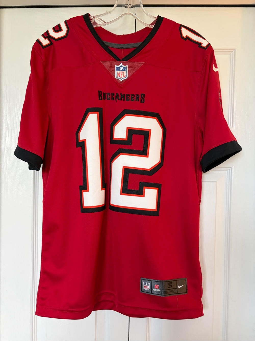 NFL Buccaneers Red #12 Men's Football Jersey